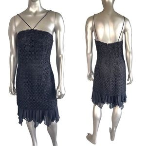 Vintage GILAR Black Beaded Sleeveless Dress